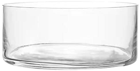 Milisten Clear Glass Flower Pot 6 Inch Round Hydroponic Planter Glass Terrarium for Home Decor Desktop Water Plants