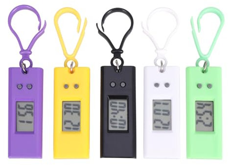 UKCOCO 5 Stück Digitaluhren Für Kinder Rucksack Digitale Taschenuhr Ringuhr Elektronische Taschenuhr Mit Ringuhr Für Herren Ansteckuhr Kleine Taschenuhr Kleine Uhr