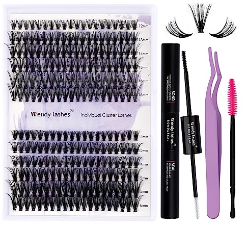 Extension Cils Individuels Kit 240PCS Faux Cils Individuel Bouquet 0.07mm Cluster Lashes Kit D Curl 12-16mm 30D+40D DIY Extensions de Cils Cluster Kit(30D/40D-D-Cluster Cils Extension Kit)
