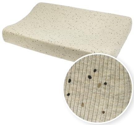 Meyco Baby Mini spot Sand Melange Wickelauflagenbezug Rib 50x70cm