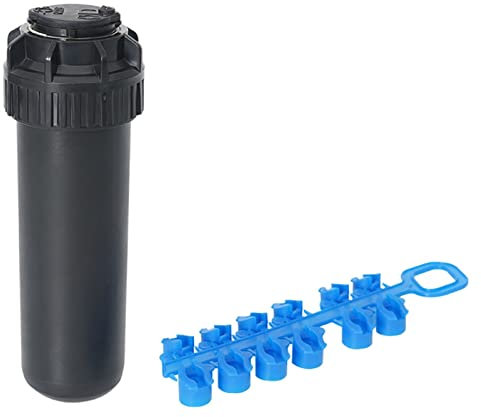 Tyenaza Irrigatore interrato, ugello spruzzatore telescopico in plastica con filettatura G3/4 pollici per prato giardino stradale (18,5 x 4,1 cm)