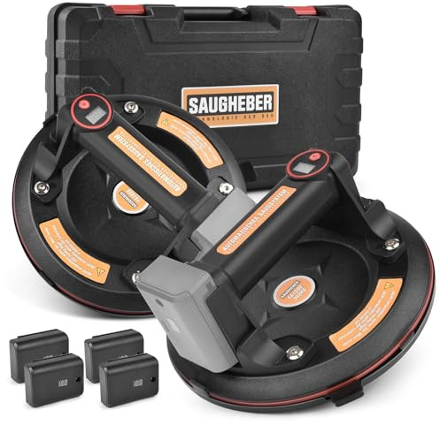 4X Batteri, 2-pack Elektrisk Sughållare för Heavy Duty 8 Vakuumlyftare