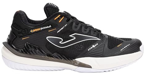 Joma Pádel Sneaker Uomo Stroke, 40-46 - Suola Reactive Ball che assorbe gli impatti ed evita torsioni nelle articolazioni, Nero , 44 EU