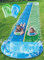 JOYIN 32.5ft/990.6cm Water Slide and 2 Inflatable Boards, Extra Long Heavy Duty Double Lawn Waterslide with Sprinkler for Kids Adults Backyard Summer Water Toy Outdoor Fun,Blue, Green