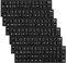 Yuanchu PC Tastatur Aufkleber Englisch, 6 St Matte Tastatur-Alphabet-Aufkleber Universelle Buchstaben-Ersatzaufkleber Verhindern Abnutzung für Computer Laptop Notebook Tablet Desktop