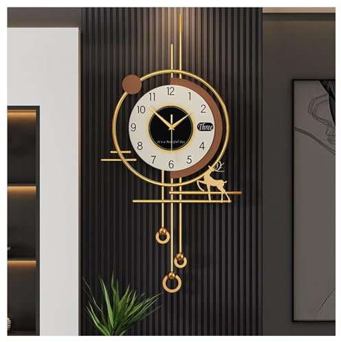 Moderno grande orologio da parete – silenzioso orologio a pendolo minimalista per soggiorno, camera da letto, ufficio, cucina