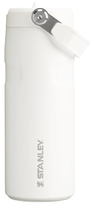 Stanley 1913 Flip Straw Sports Water Bottle with Straw 0.47L - 8 Hours Cold - 40 Hours Iced - Stainless Steel - BPA Free - Leak Resistant - Fits in Cup Holder - Dishwasher Safe - Frost