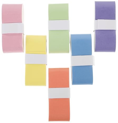 KOMBIUDA 6 Pezzi Nastro Grip Antiscivolo per Racchette Tennis e Badminton Colorati Sfumati Overgrip Super Assorbente Rapida Asciugatura Sostituzione Impugnatura Racchetta