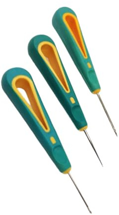 Alipis Kit Punteruoli da Cucito Artigianale 3 Pezzi in Silicone per Lavorazione Pelle, Strumenti per Riparazioni Scarpe e Tessuti, Accessori Fai da Te per Cucito e Patchwork Famiglia