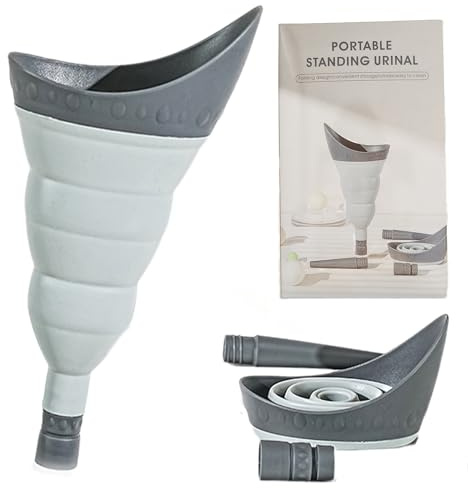 QIUMING Riutilizzabile Urinella per Donne Dispositivo per minzione Femminile orinatoio da Donna Pieghevole per attività Quotidiane All'aperto,Escursioni, Viaggi, Campeggio (Grigio)