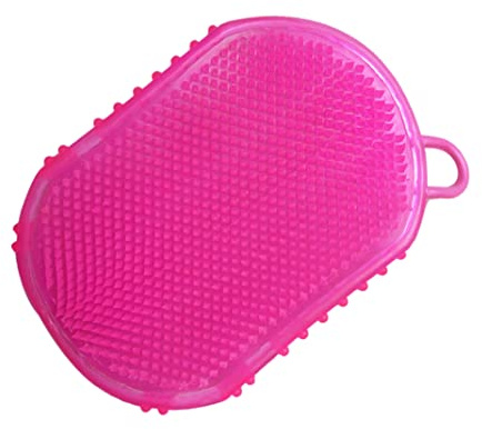guanto da massaggio, guanto da massaggio in silicone liscio dimagrante spazzola anticellulite massaggiatore da bagno relax 1 pezzo colore casuale