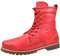 Andrea Conti Damen Stiefelette Boot Schnürung Leder Profilsohle 0342847, Größe:39 EU, Farbe:Rot