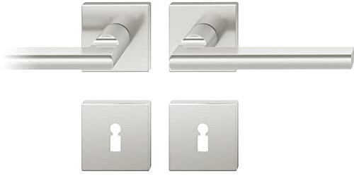 FSB Drückergarnitur 12 1035 ASL auf Rosette eckig BB, Edelstahl matt