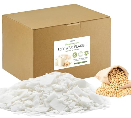 TRINIDa Soy Wax for Candle Making, 2KG SoyPRO Candle Wax Flakes, 100% Soy Wax Supplies of Candle Making for Adults and Beginners, Premium Pure Natural