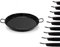 Paellera inducción esmaltada apta para gas y vitrocerámica, paellera vitrocerámica, paellera gas ideal camping y hogar, paellera esmaltada de 28cm a 46cm, paellera fabricada en España (32cm)