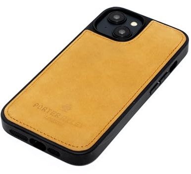 Porter Riley – Lederhülle kompatibel mit iPhone 12 / iPhone 12 Pro (6,1 Zoll). Premium Echtleder-Hülle mit schlanker Rückseite, Bumper, Schale und stoßfestem Case (Hellbraun)