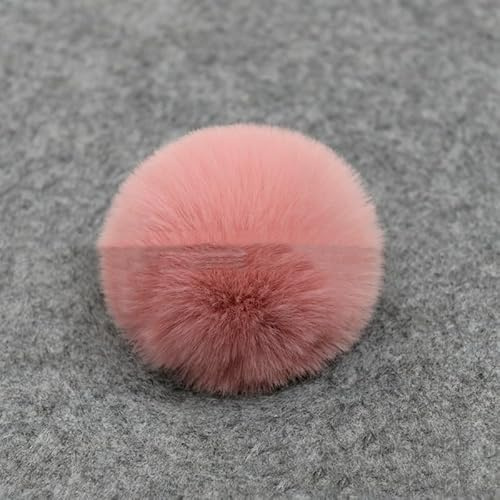 20 pompon in pelliccia artificiale, 3 cm, pompon in pelliccia sintetica, per cappelli a maglia, per borse, portachiavi, fai da te, in pelliccia sintetica, pompon rosa, #3