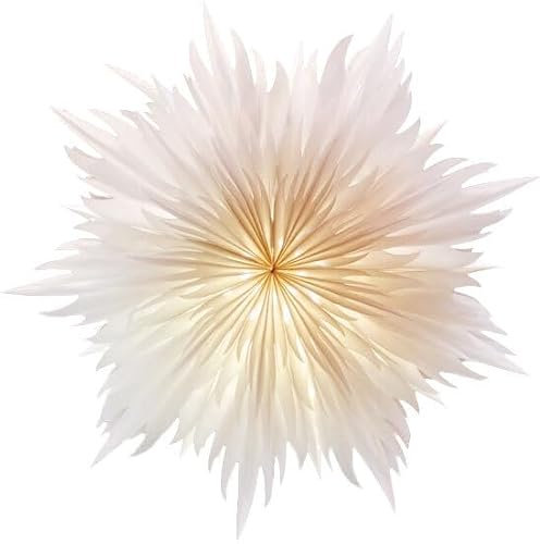 Mea-Living Stella Magnolia weiß 60 cm, Papierblume aus Pergamentpapier - Leuchtstern, Papierstern, Weihnachtsstern