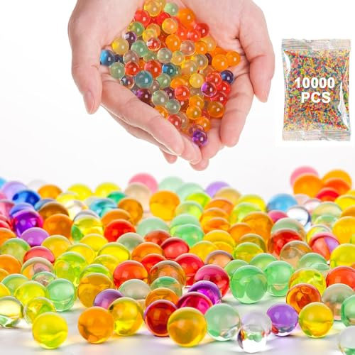 cuhostki Water Beads for vases Multicolored 10000 PCS, Decorative Water Beads for Plants, Decorative Gel Balls for Vase Fillers(Multicolor)