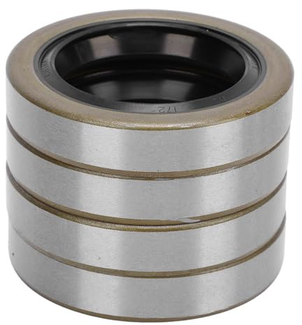 SIXRUN Kit de Joints de Graisse pour Moyeu de Roue de Remorque, Joint à Double Lèvre en Alliage d'acier chromé pour Moyeux à 5 Pattes de 3 500 LB, Essieux EZ Lube, 84 Broches,