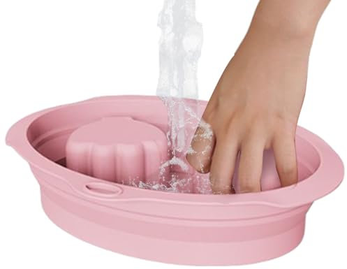 Nail Bath for Soaking - Silicone Nail Polish Remover Bowl | Reusable Foldable Nail Dipping Pool Hand Care Tray for Removal and Care