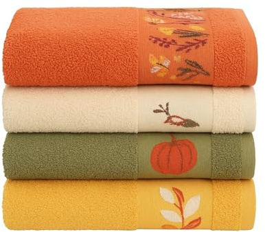 LA MALLORQUINA Pack 4 paños de Cocina 100% Algodón - Bordados