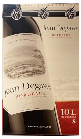 Jean Degaves Bordeaux Fontaine à Vin 10L/BIB - Livraison Gratuite France (1 BIB)