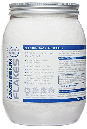 Magnesium Flakes 1.2kg, Premium Bath Salts Relaxing Therapy - (Magnesium Chloride Hexahydrate) - Resealable