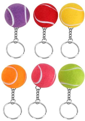 Tennisboll Nyckelring Metall Nyckelringar Modehängande dekoration för nycklar Kreativ DIY Hantverk Spela Tennisboll Nyckelringar