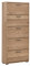 Home4You Schuhkipper - Eiche Furnier - B 78 cm - 5 Klappen