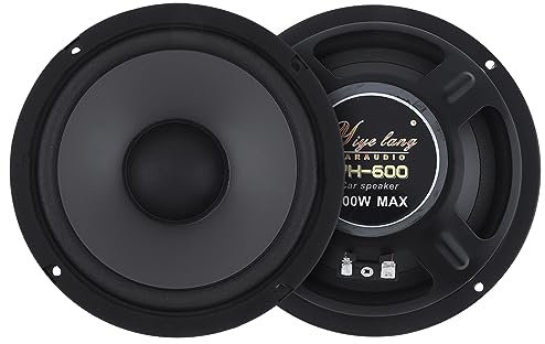 Shkalacar Altoparlante Stereo per Auto da 6,5 Pollici, Altoparlante coassiale da 600 W Casse Auto Altoparlante a 2 Vie 1 Paio Sistema Stereo