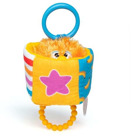 Ms. Rachel Official Herbie Sensory Take-Along Toy, Baby Swing & Baby Stroller Teething Toys w/Rattle & Clip, Toddler Toys for Girls & Boys Ages 3 Months to 1+