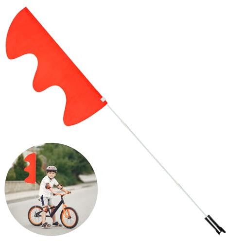Dino Fahrradwimpel Sicherheitswimpel 180cm mit Stab Reflektierend Wimpelstange Verstellbare Kinderfahrradfahne Fahrrad Wimpel für Kinderfahrrad