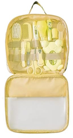 Yawdil 13 unids/Set bebé Aseo y Kit de Salud, recién Nacido vivero Cuidado de la Salud Conjunto con Peine de Pelo cortauñas Aspirador Limpiador de Nariz para bebé