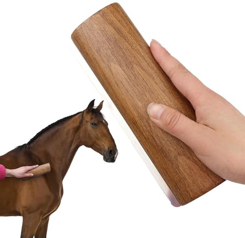 Brosses à cheval pour la mue - Outil de délestage des chevaux en acier inoxydable avec manche en bois | Épilateur ergonomique pour chiens, chats et chevaux