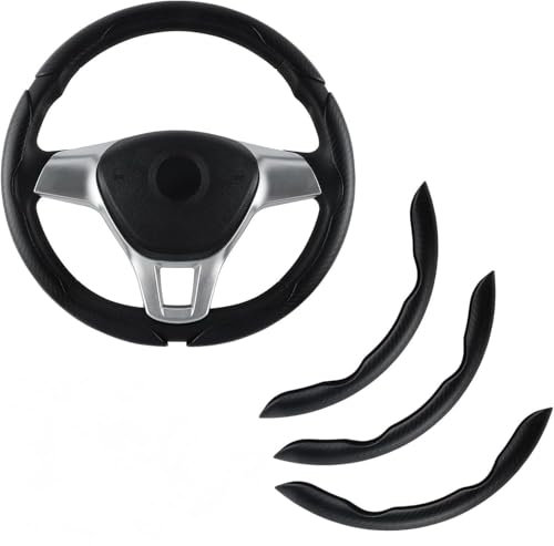 Coprivolante Segmentato in Fibra di Carbonio - 3 Pezzi Antiscivolo Universale Traspirante per Auto Moda (Nero)