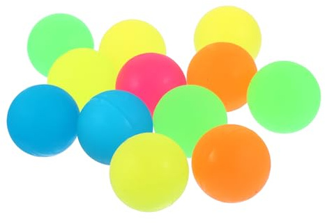 Vaguelly Boule Lumineuse Élastique 12 Pièces 1.10 Pouces Balle Rebondissante Synthétique Lumineuse pour Enfants Jouet De Fête Halloween Noël