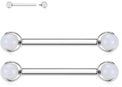 AROWRO Titan bröstvårtspiercing bröstvårtspiercing bröstvårta stavar bröstvårta piercing smycken tungsteg piercing inre gänga tungpiercing