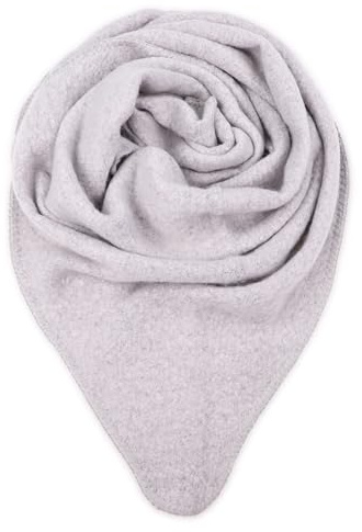 malito - Sciarpa triangolare morbida da donna, tinta unita e stampa leopardata, lunga e soffice, XXL, S601, Colore: beige/grigio., Taglia unica