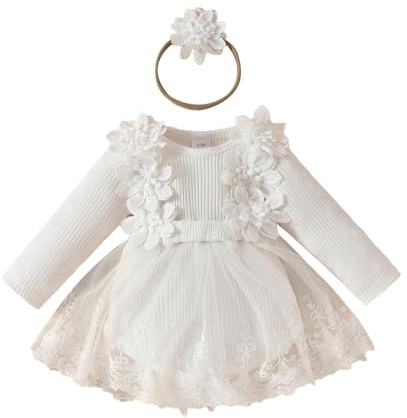 Generisch Nouveau-né Bébé Fille Boho Tenues Bébé Fille Bébé Dentelle Volants Barboteuse Robe Combinaison Body Photographie Vêtements Maillot de Bain Bikini 140