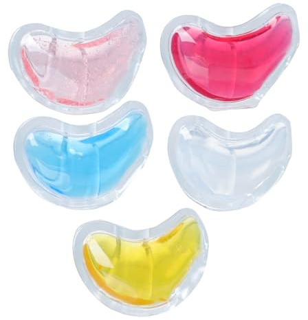 SKISUNO Patchs Contour des Yeux en Gel 5pcs pour Soulager la Fatigue Oculaire et Masser les Yeux Coussinets Rafraîchissants en Gel Pvc U-shaped pour Soin
