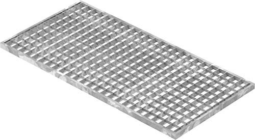 Fenau - 390 x 790 x 20 mm - Gitterrost, MW: 30/30 mm, verzinkt, Rost für Zarge: 400 x 800 x 23 mm, Bau-Normrost für Lichtschacht