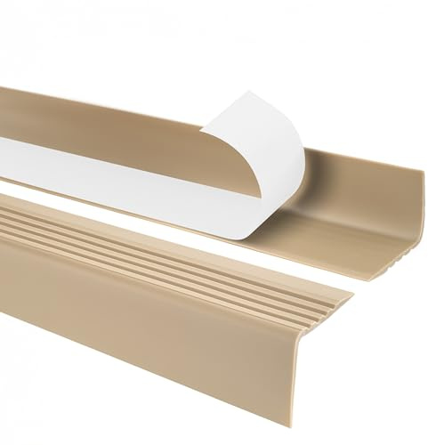 Quest Stair Nosing PVC 50 x 42 mm Anti-Slip - Beige, 90 cm