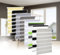 Eurohome Doppelrollo Klemmfix ohne Bohren, Duo Rollo,50cm x 130cm (Stoffbreite 46 cm) Leinen Transparentes und undurchsichtiges Sichtschutz Rollo mit Klemmträgern für Fenster und Türen