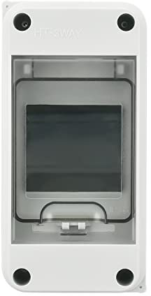 Scatola di Distribuzione a Parete, Cassetta Quadro Elettrico per Esterno 3 Moduli, 72x90x153 mm, IP65, Impermeabile, DIN Ferroviario di Distribuzione a Parete, Scatola dei Fusibili per Elettricità