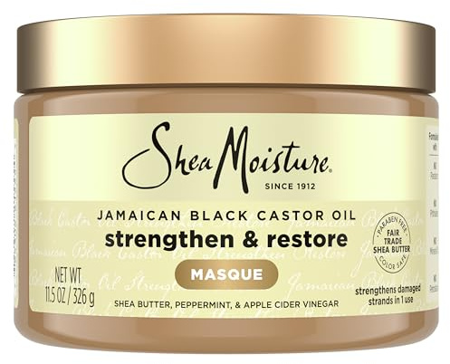 SheaMoisture - Mascarilla de aceite de ricino negro jamaicano, 355 ml