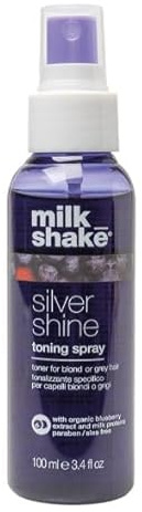 milk_shake | Silver Shine Toning Spray 100 ml, Spezifisches Anti-Gelb Toning Spray für blondes oder graues Haar, mit violettem Pigment, Made in Italy