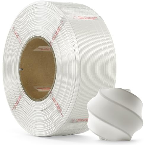 MarsWork PLA Filament 1.75mm PLA 3D Printer Filament(Refill),1kg Refill for Reusable Spools(2.2lbs),Premium Quality 3D Printing Filament for Bambu lab 3D Printers,White