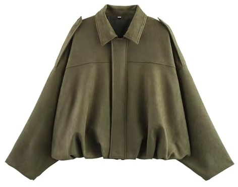 Bombers Femmes Court Suédine Chic Jacket Femme Blousons Courte Chaude suédine Veste
