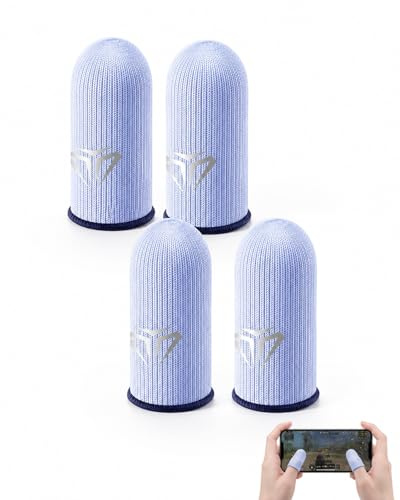 UEAVOID Dedales Gamer Gaming Finger Sleeves 4 Piezas - Ultra Finos, Antisudor y Antideslizantes para Máxima Sensibilidad Táctil en Juegos Móviles y eSports, Precisión y Control Total.
